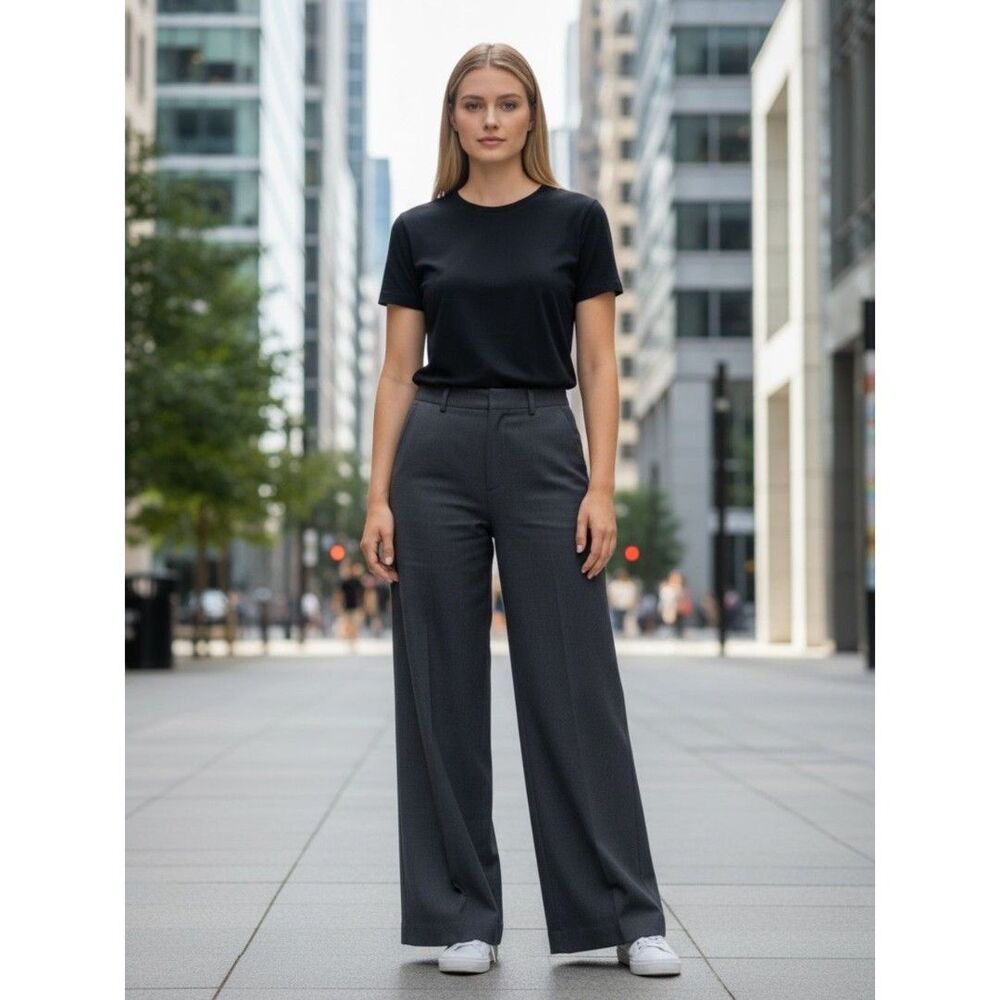 Banana Republic Charcoal Buttoned Trousers